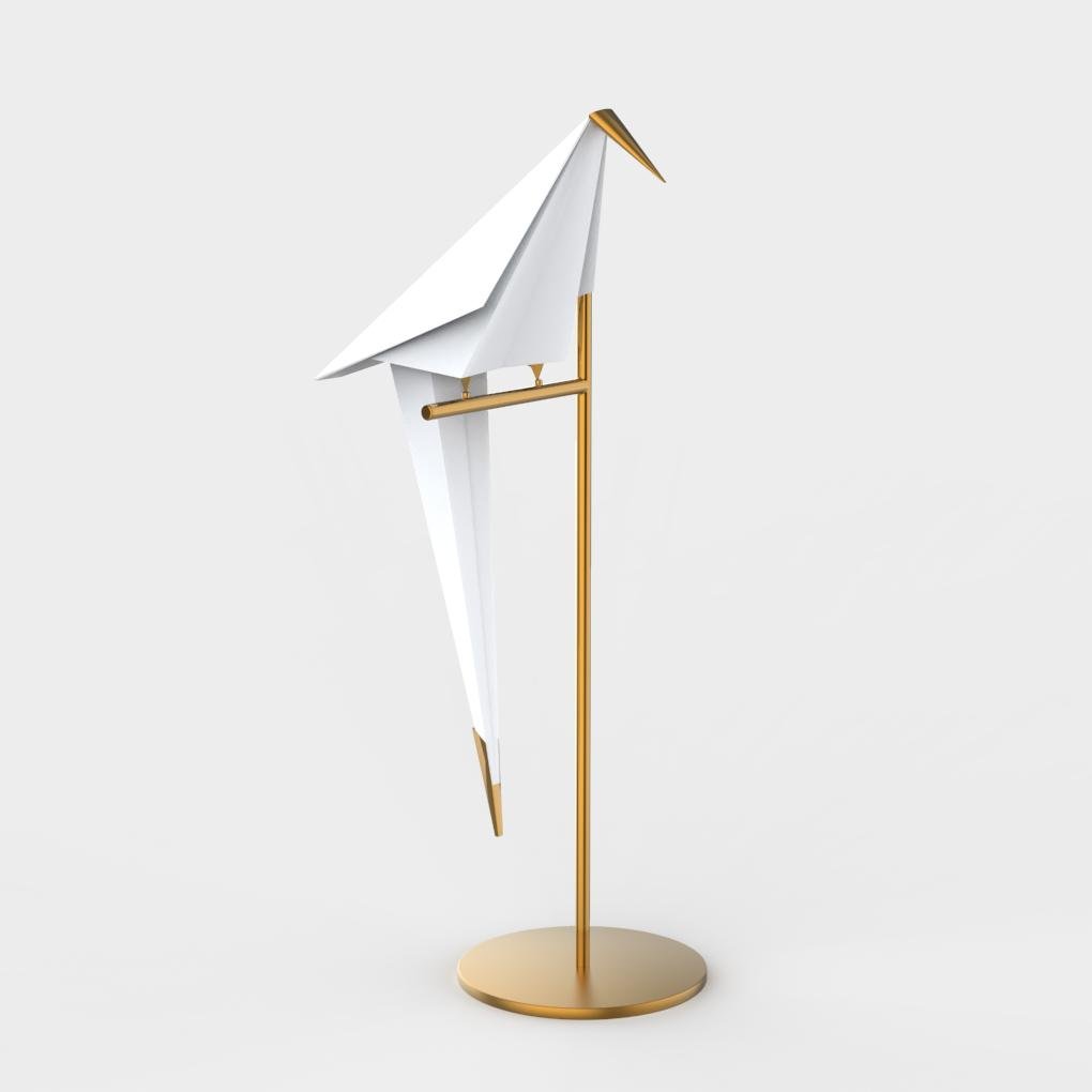 ArtiLicht Origami Crane Lamp – Elegant Golden Table Light for Artistic Home Décor
