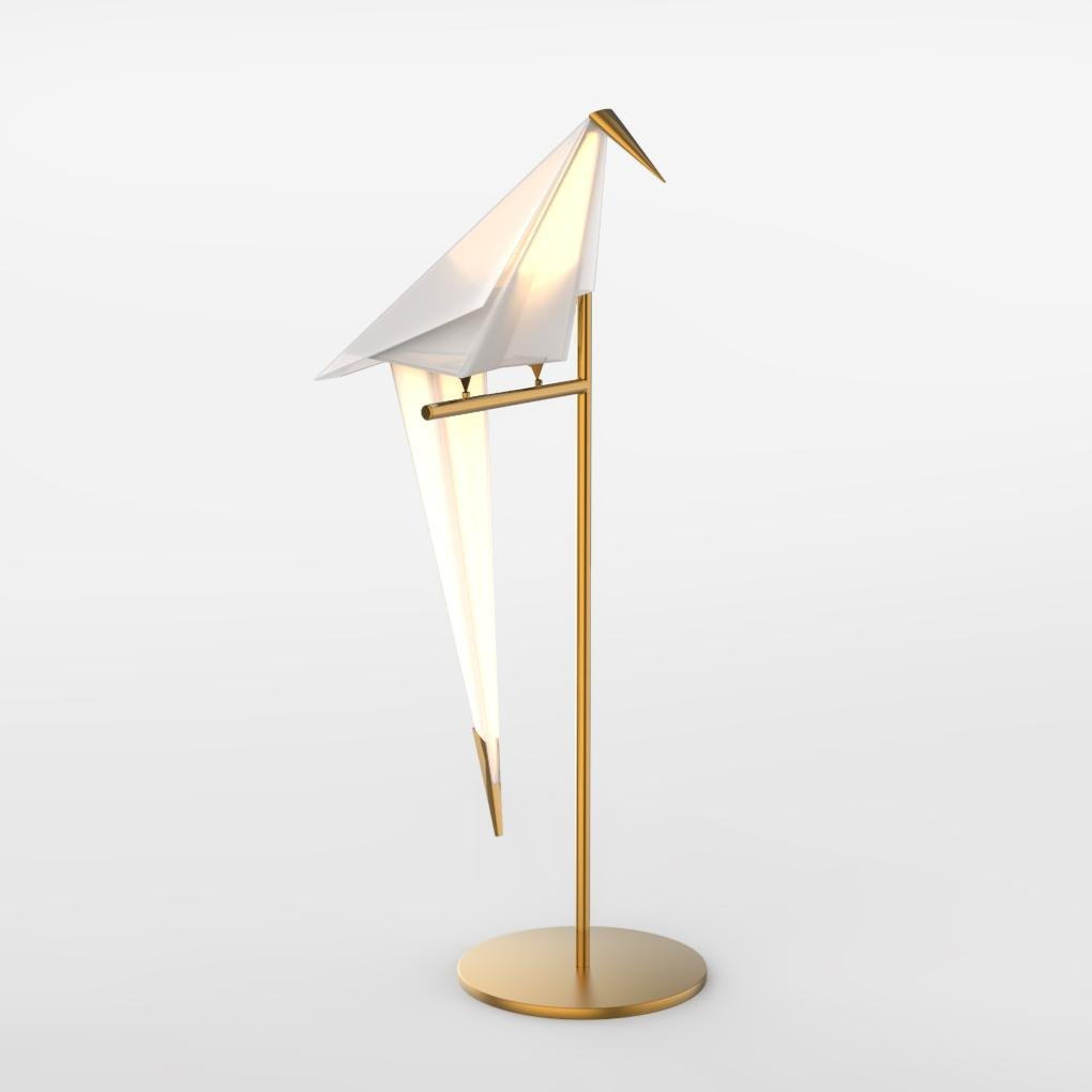 ArtiLicht Origami Crane Lamp – Elegant Golden Table Light for Artistic Home Décor