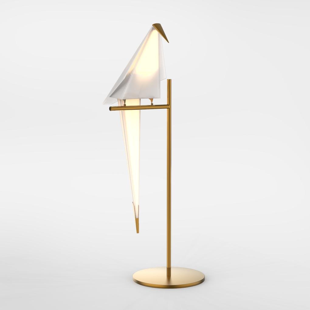 ArtiLicht Origami Crane Lamp – Elegant Golden Table Light for Artistic Home Décor