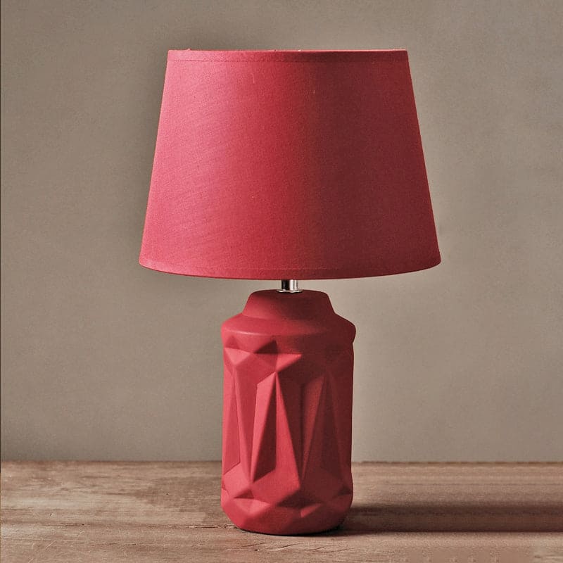 GloedGlow Red Ceramic Night Lamp – Warm Ambient Lighting for Cozy Home Décor