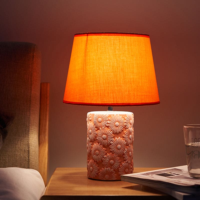 GloeiLieke Orange Table Lamp – Artistic Sunflower Base Light for Vibrant Home Décor