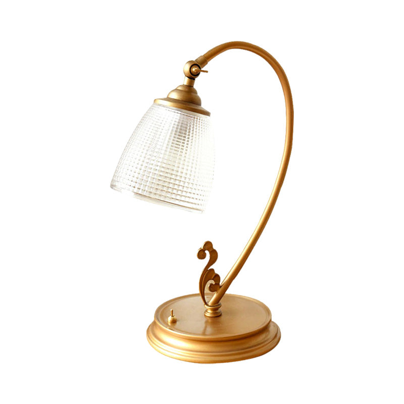 BrightLux Vintage Gold Bedside Lamp – Elegant Metal Table Light for Classic Home Décor