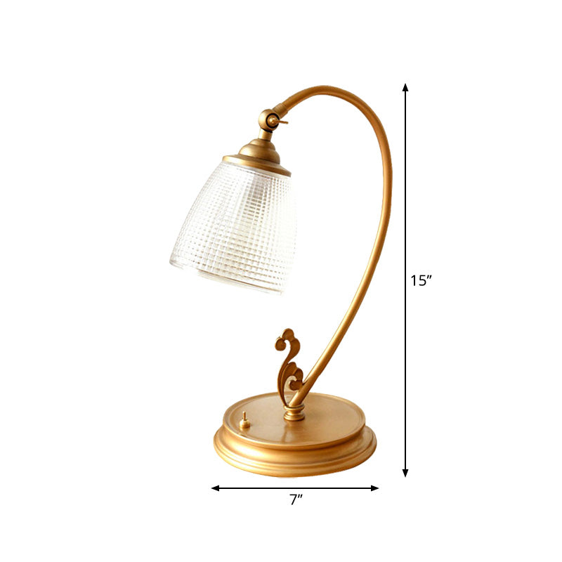BrightLux Vintage Gold Bedside Lamp – Elegant Metal Table Light for Classic Home Décor