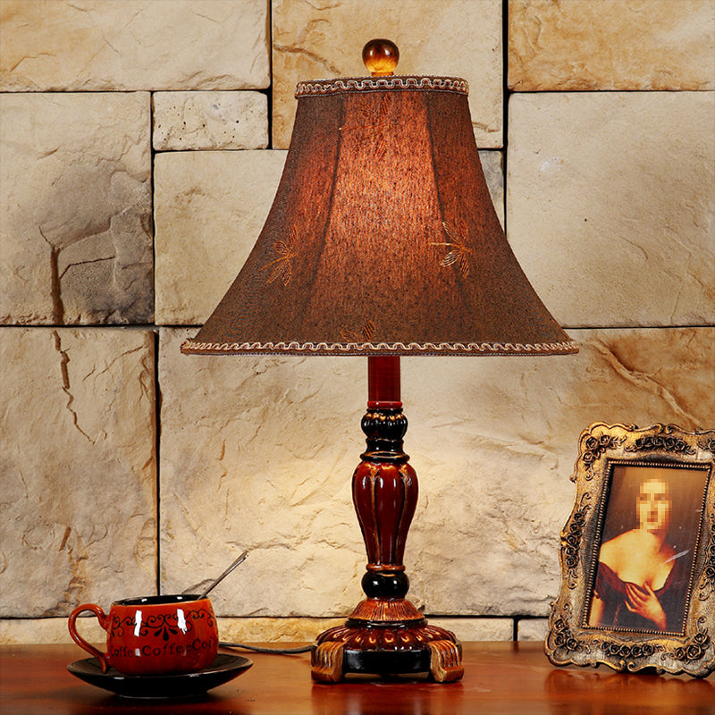 HomeLuxe Table Lamp – Elegant Fabric Bell Shade Light for Classic Home Décor