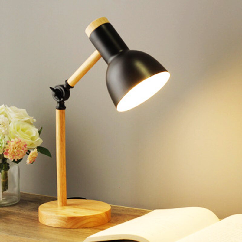Nordic Wooden LED Desk Lamp – Elegant Scandinavian Lighting for Home & Office