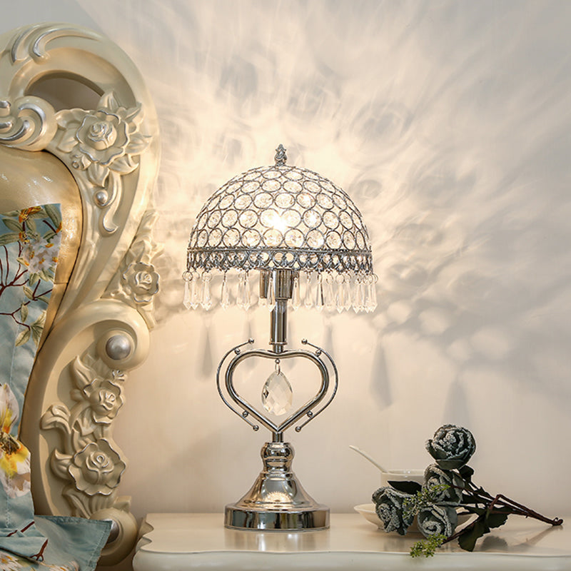 LuxiGlow Crystal Table Lamp – Elegant Half-Sphere Design with Sparkling Light Effects