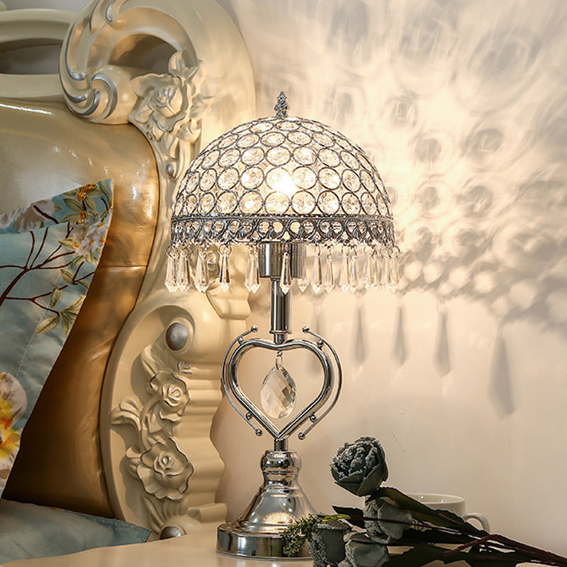 LuxiGlow Crystal Table Lamp – Elegant Half-Sphere Design with Sparkling Light Effects