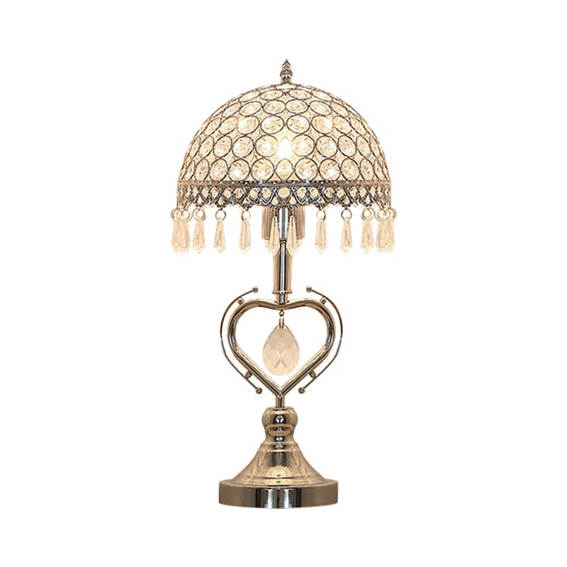 LuxiGlow Crystal Table Lamp – Elegant Half-Sphere Design with Sparkling Light Effects