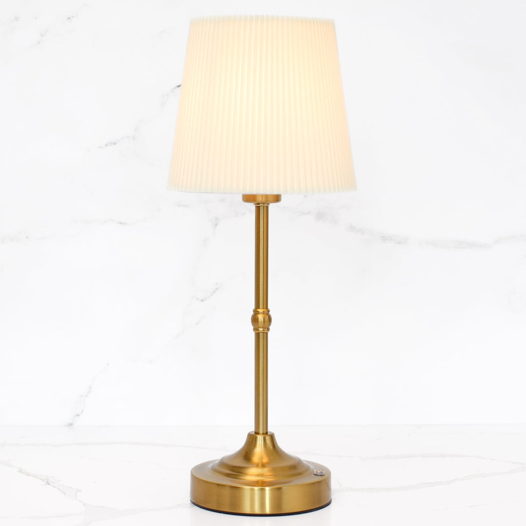 Gold Rechargeable LED Table Lamp – Modern Shiny Table Light for Elegant Home Decor