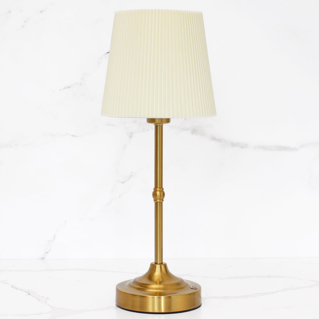 Gold Rechargeable LED Table Lamp – Modern Shiny Table Light for Elegant Home Decor