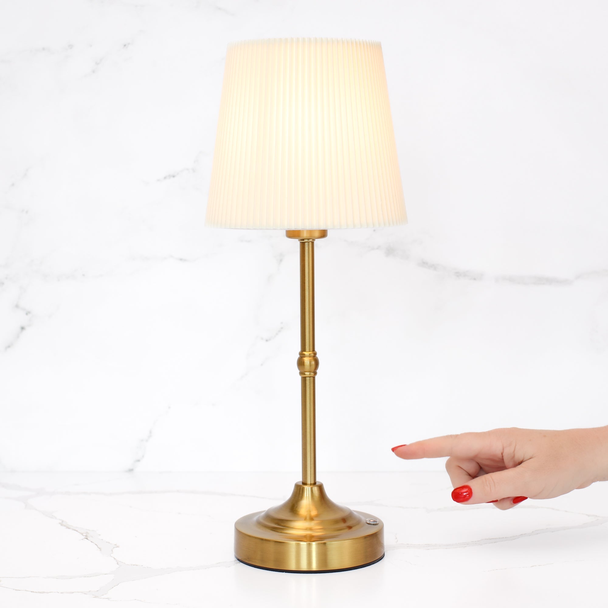 Gold Rechargeable LED Table Lamp – Modern Shiny Table Light for Elegant Home Decor