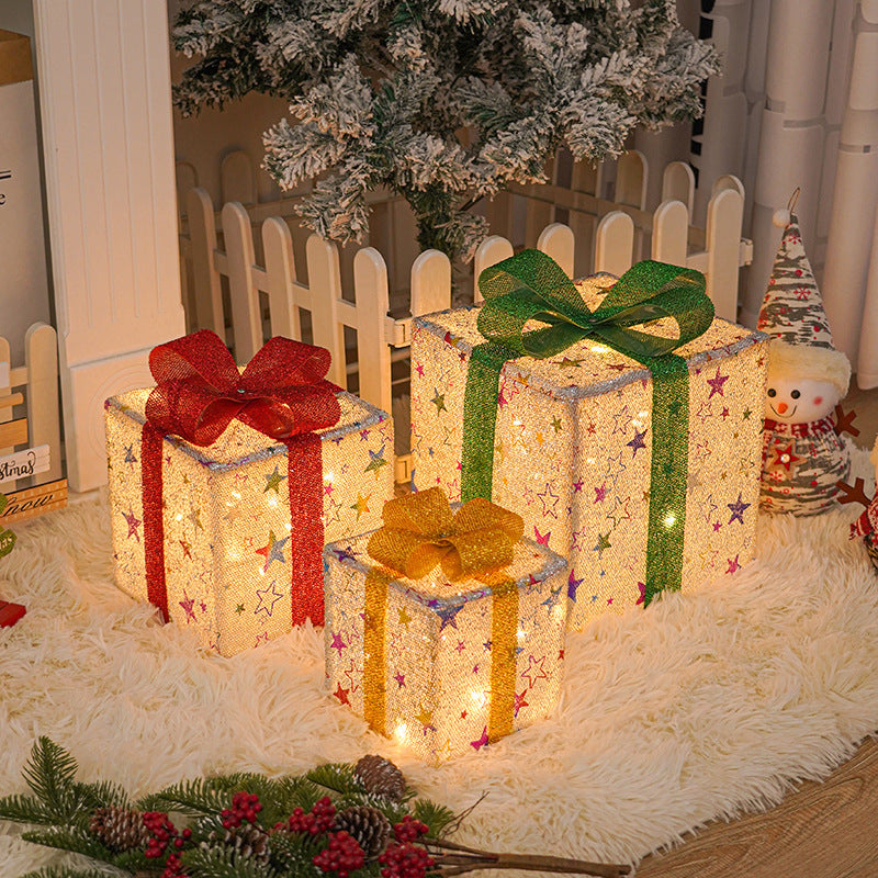 Light-Up Christmas Gift Boxes – LED Christmas Decorations for Indoor & Outdoor Holiday Display