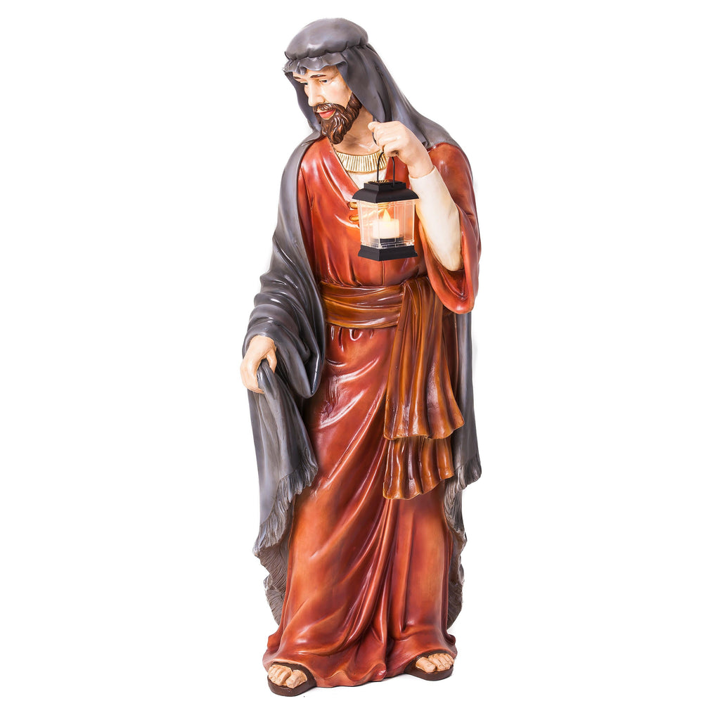 3-Piece Nativity Set Christmas Statue – Mary, Joseph & Baby Jesus in Vibrant Colors for Christmas Display