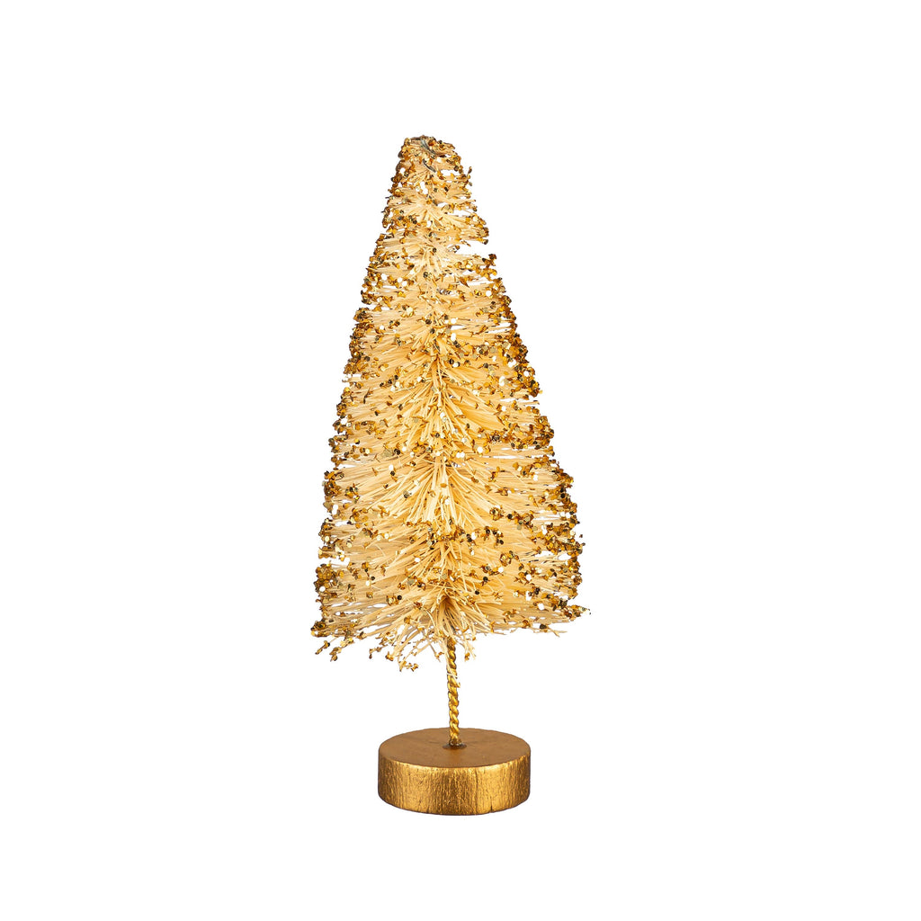 Set of Green Bottle Brush Christmas Trees – Holiday Tabletop Décor in Assorted Shades of Green