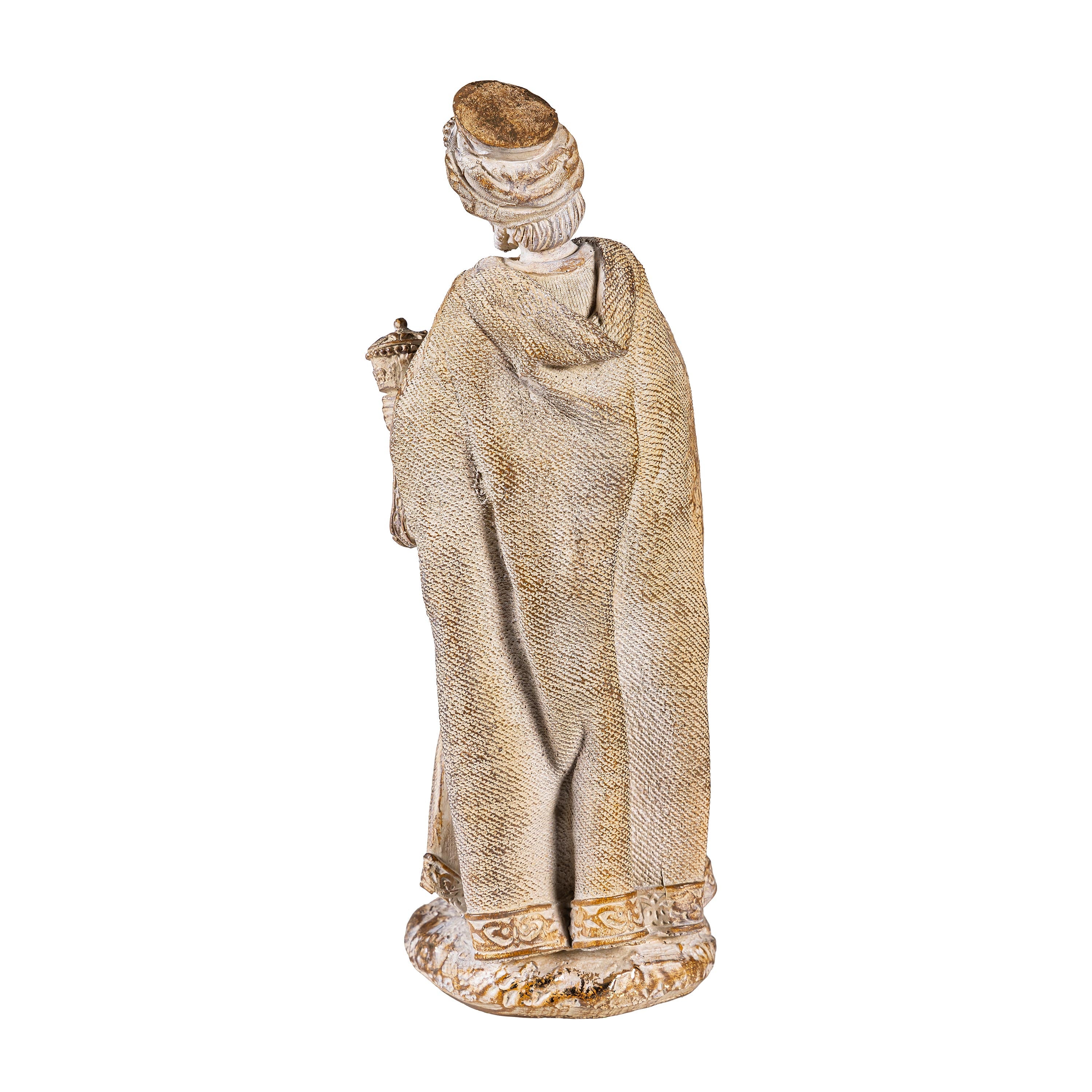 10-Piece Christmas Statues Gold Resin Nativity Set – 9" Garden or Indoor Christmas Decoration