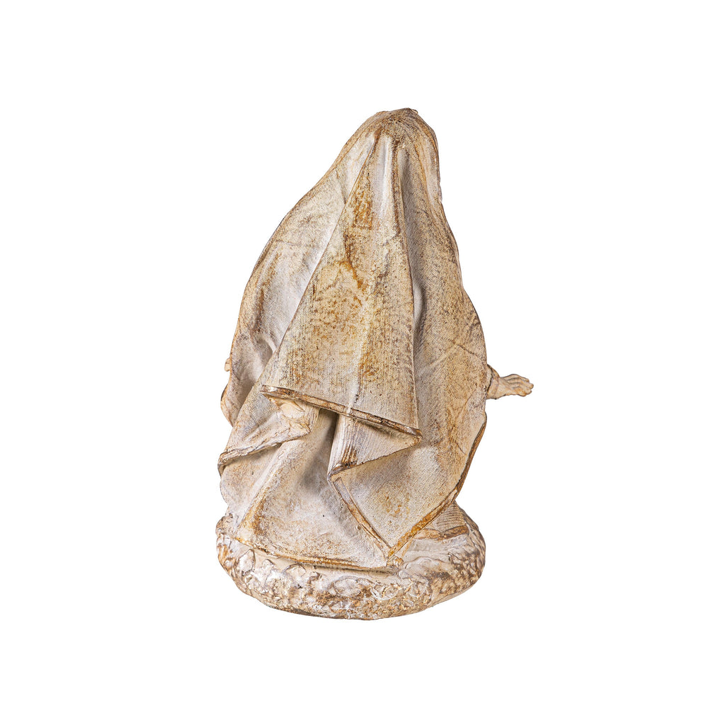 10-Piece Christmas Statues Gold Resin Nativity Set – 9" Garden or Indoor Christmas Decoration