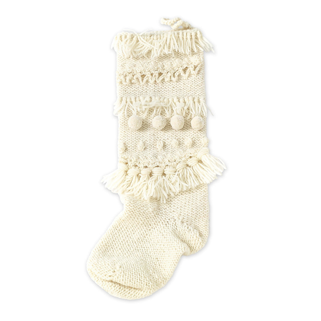Chic Knitted Christmas Stocking – Elegant Holiday Mantel Décor for Festive Celebrations