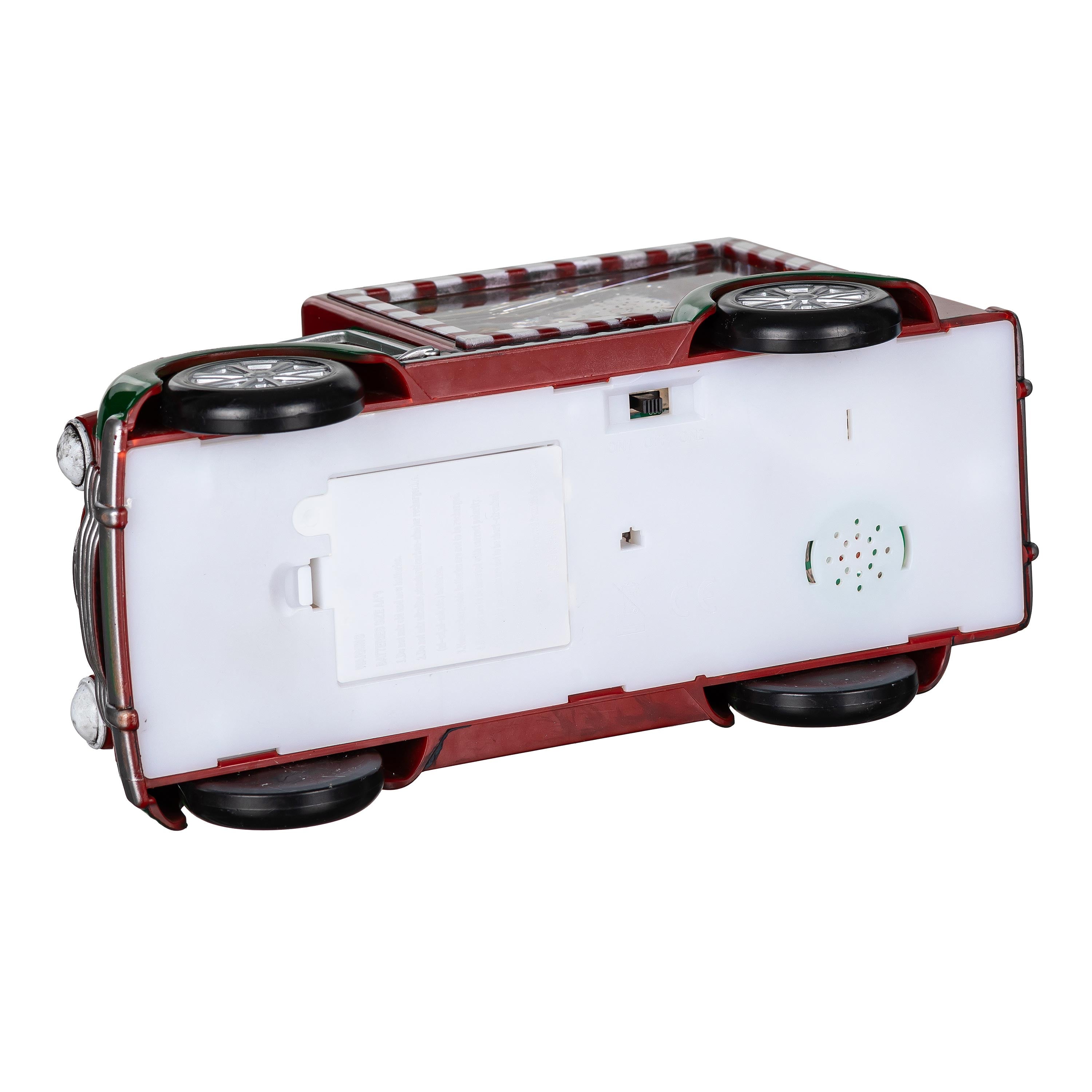 9.5" LED Santa & Mrs. Claus Water Lantern – Lighted Christmas Truck Table Decoration