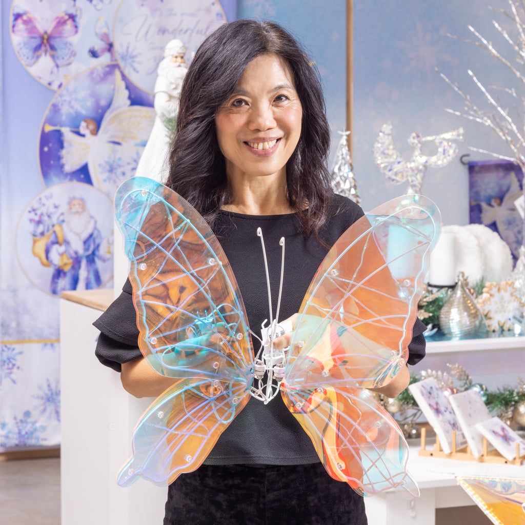 24" Butterfly LED Outdoor Lamp – Decorative Garden Light for Stylish Patio & Yard Illumination