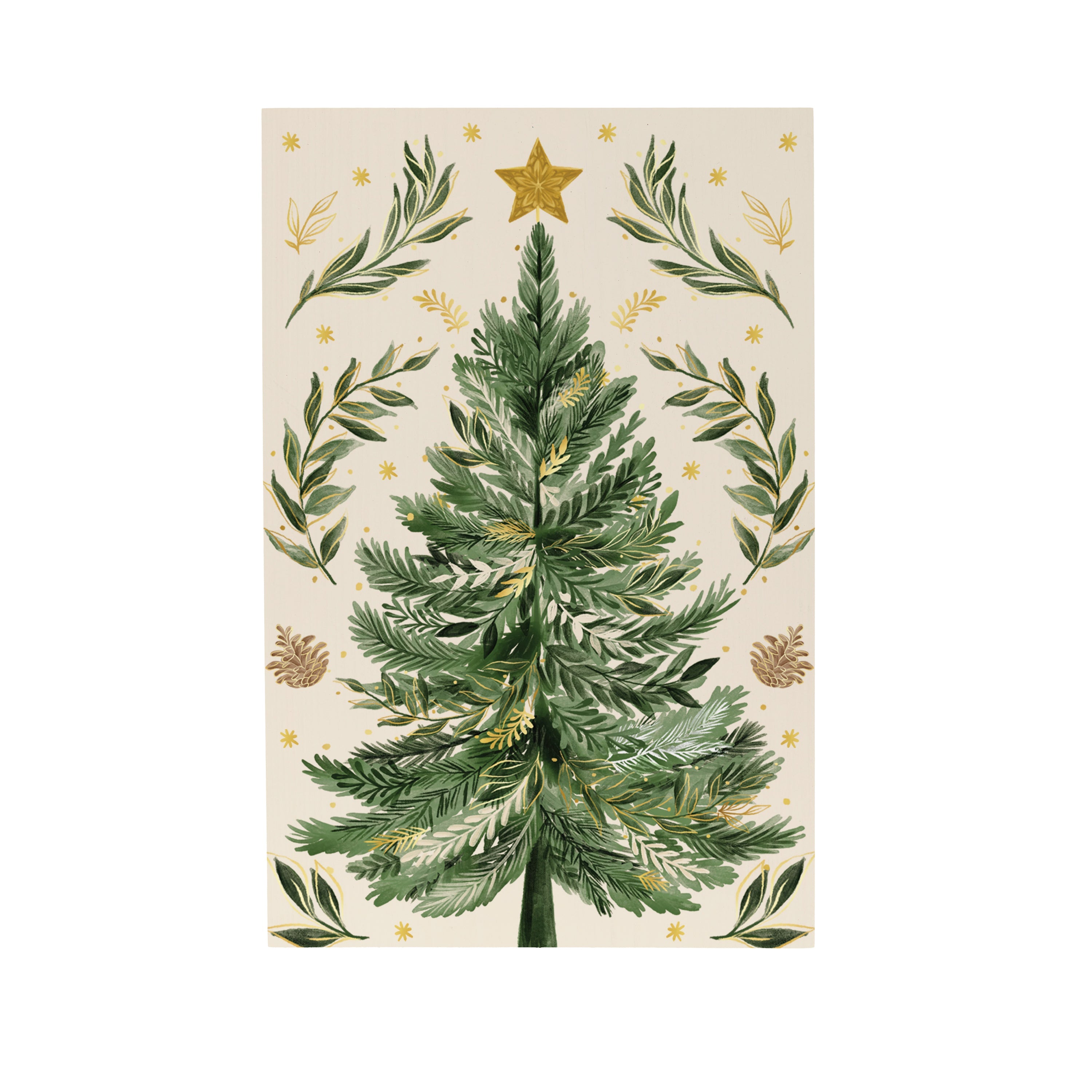 12"x 8" “Shades of Green” Wooden Christmas Sign – Festive Tree Décor & Holiday Wall Accent