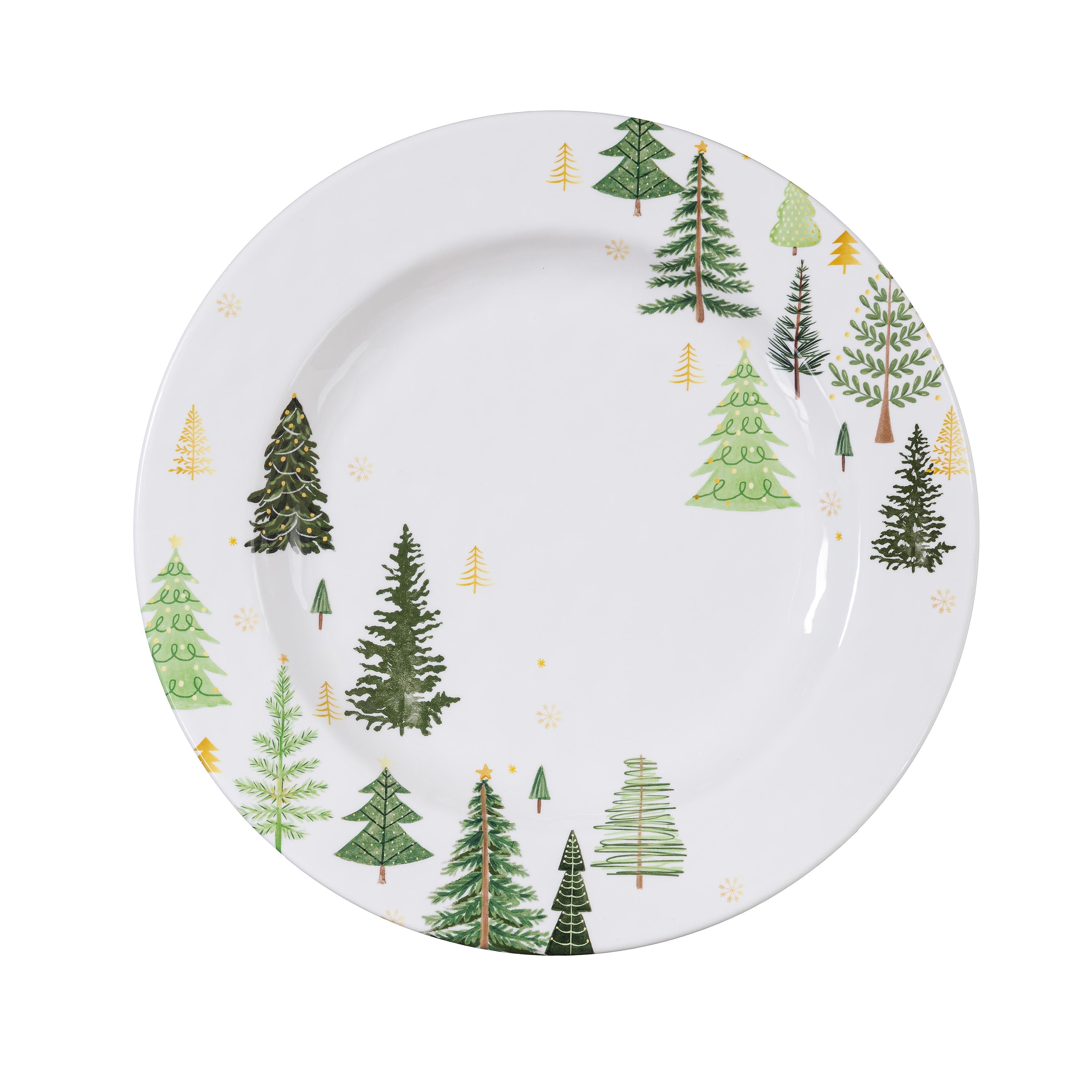 11" Green Melamine Christmas Dinner Plate – Elegant Tableware for Stylish Dining & Holiday Entertaining