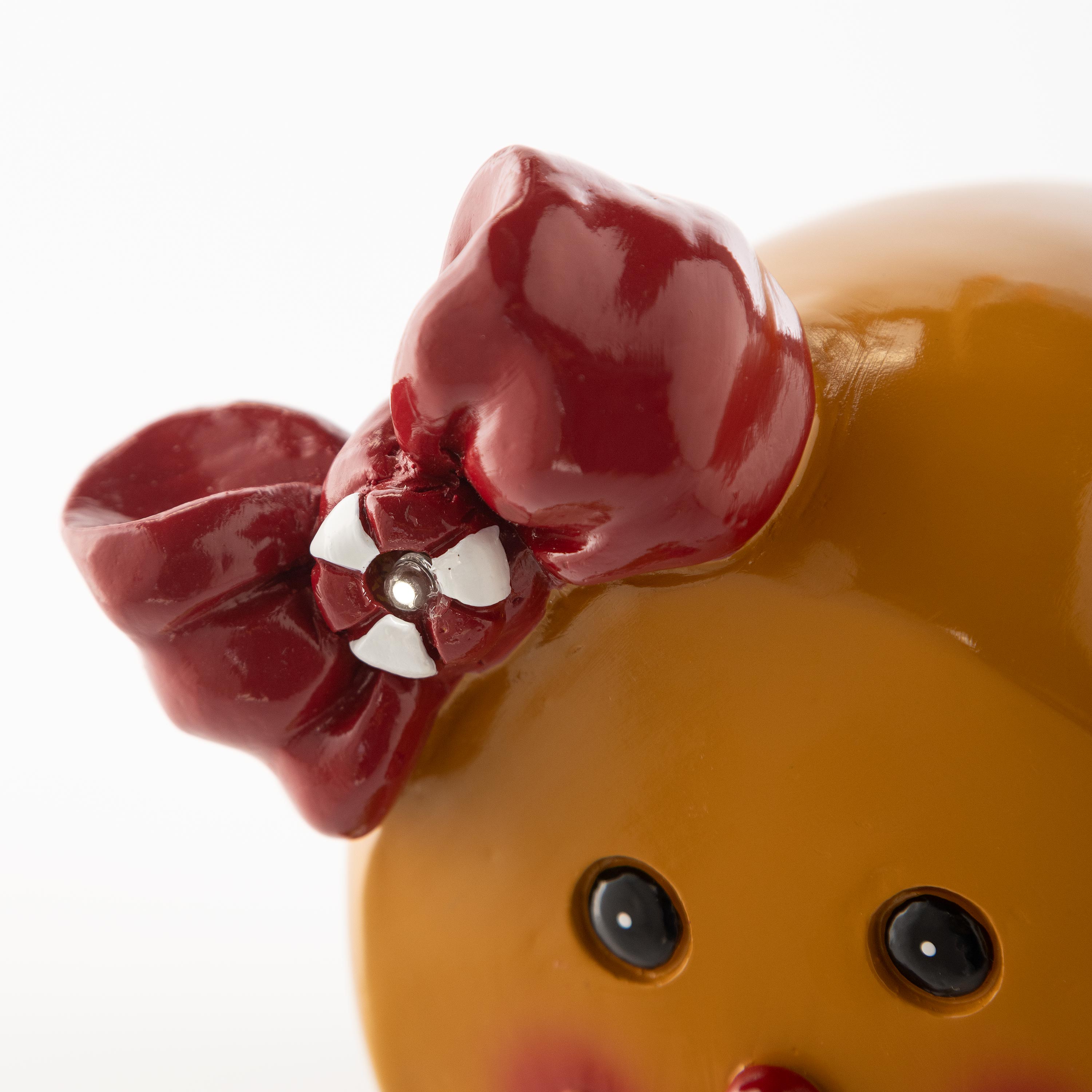 Lighted Gingerbread Doll Christmas Statue – Festive Christmas Decoration for Indoor & Outdoor Displays