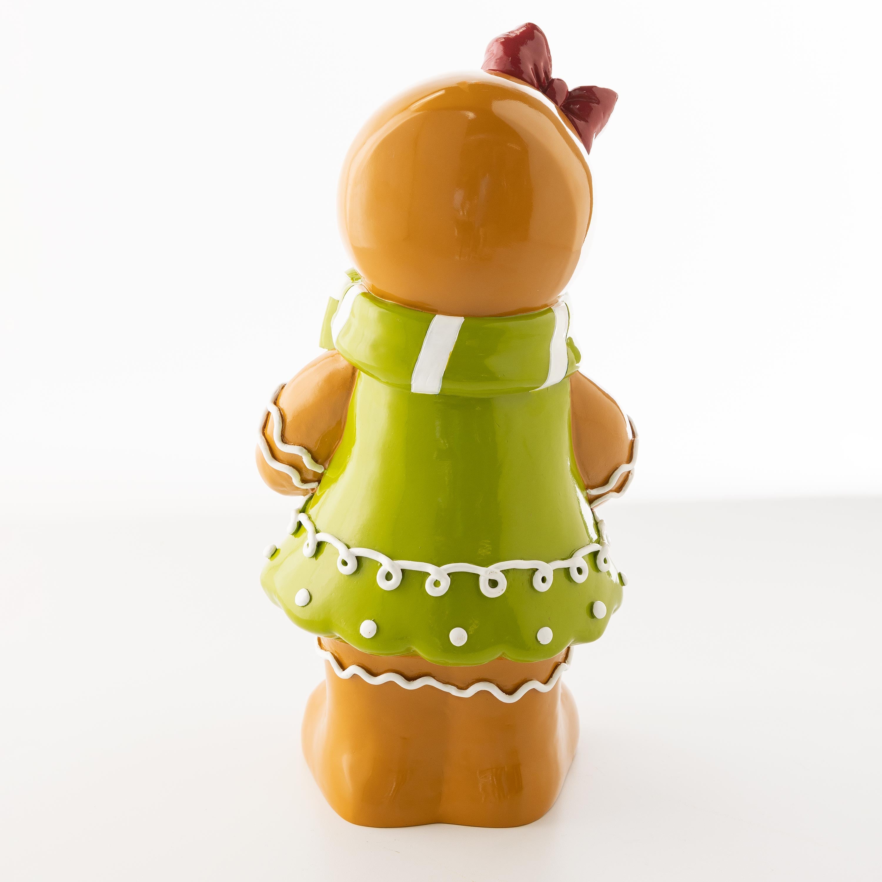 Lighted Gingerbread Doll Christmas Statue – Festive Christmas Decoration for Indoor & Outdoor Displays