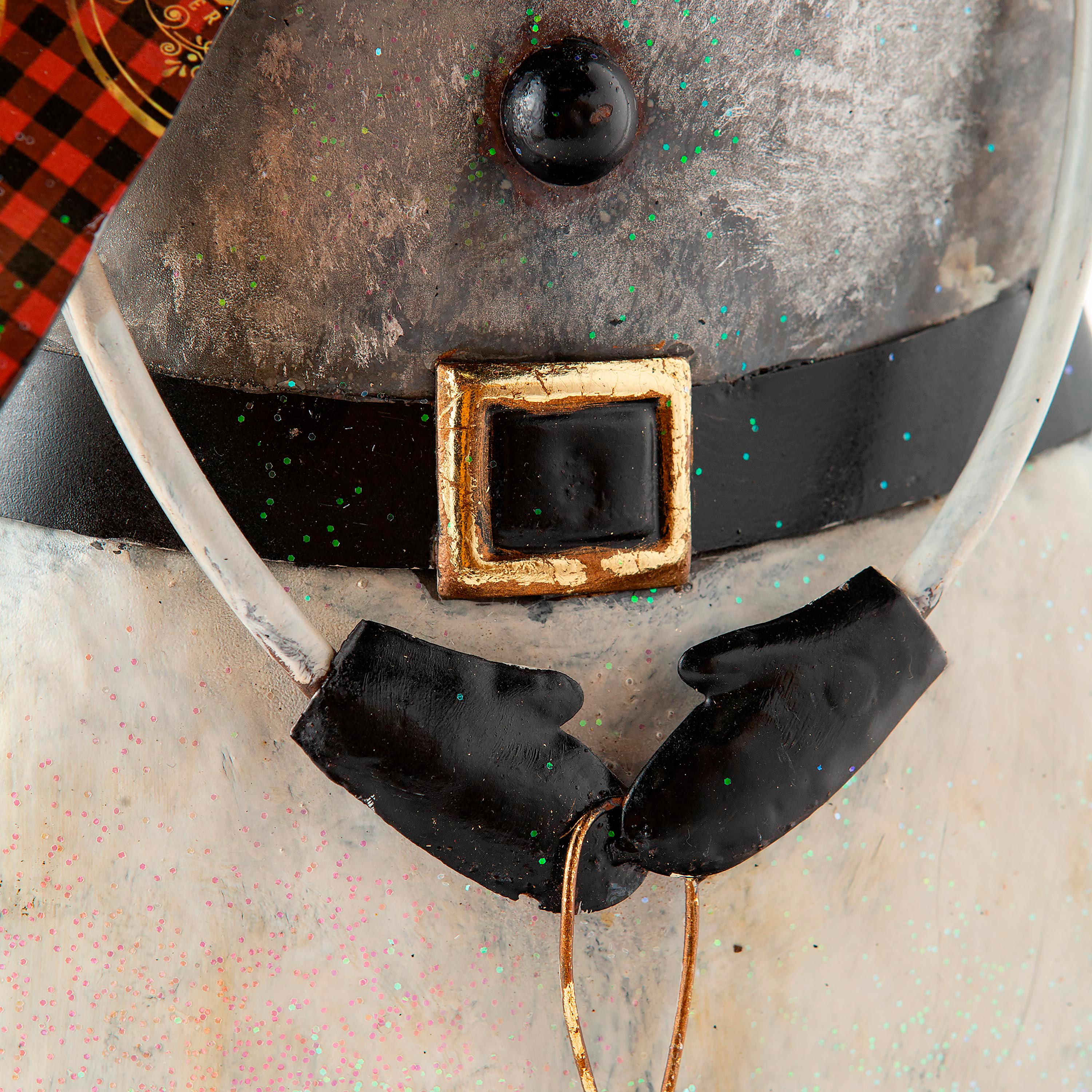 Vintage Metal Snowman Figurine/ Christmas Statue – Festive Christmas Decoration for Indoor & Outdoor Displays