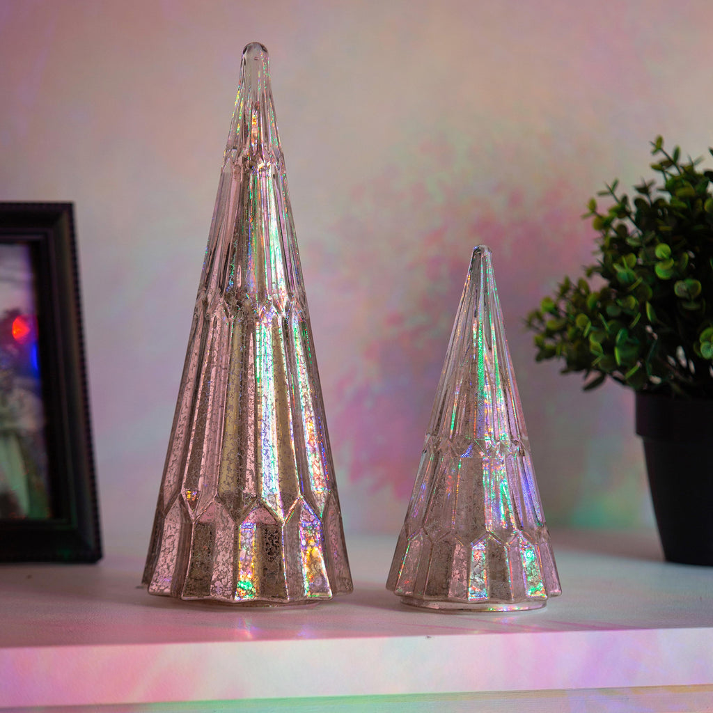 Set of 2 LED Christmas Tree Table Lamps – Magical Holiday Decoration for a Cozy Glow