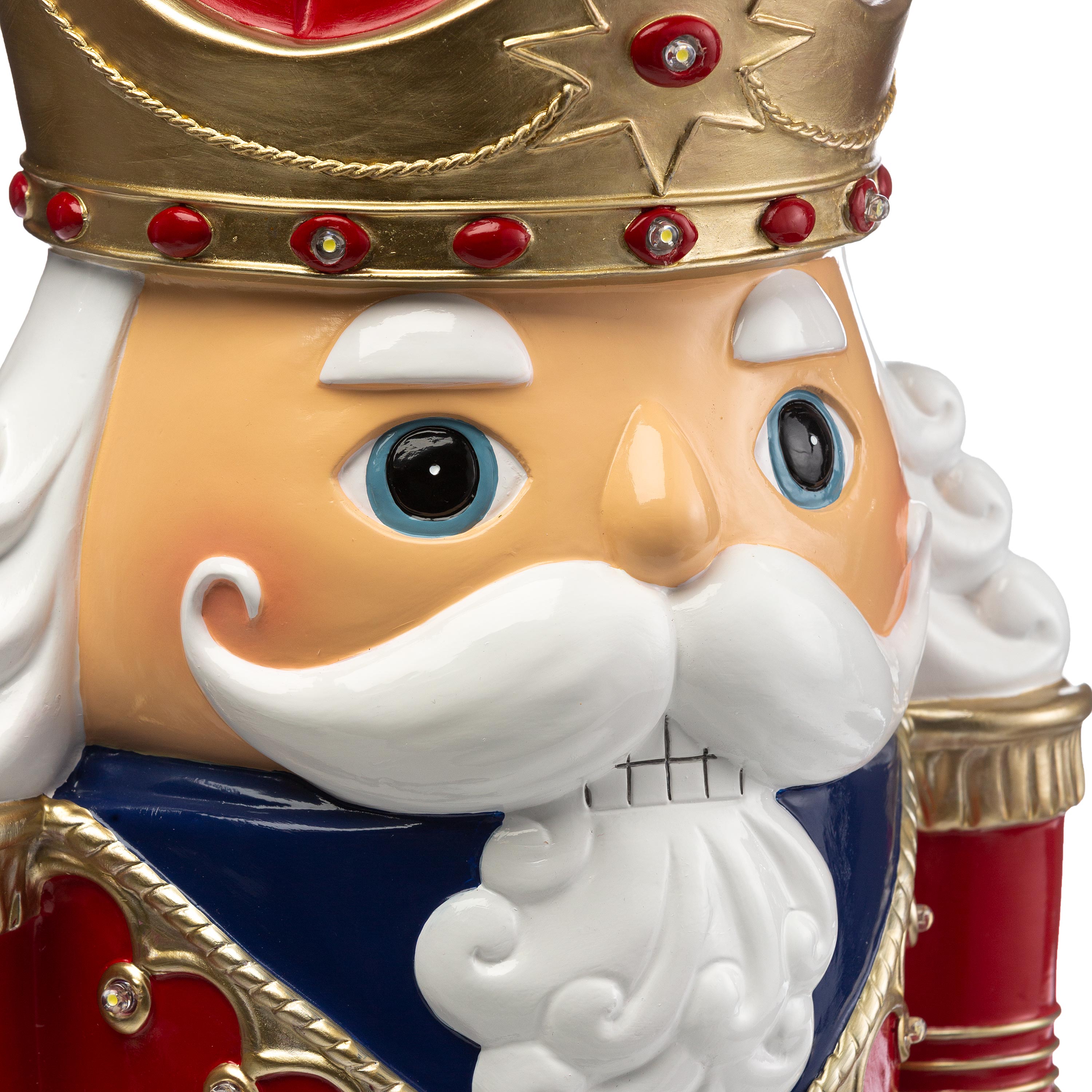 Small Lighted Nutcracker Christmas Statue – Short Indoor & Outdoor Christmas Decoration