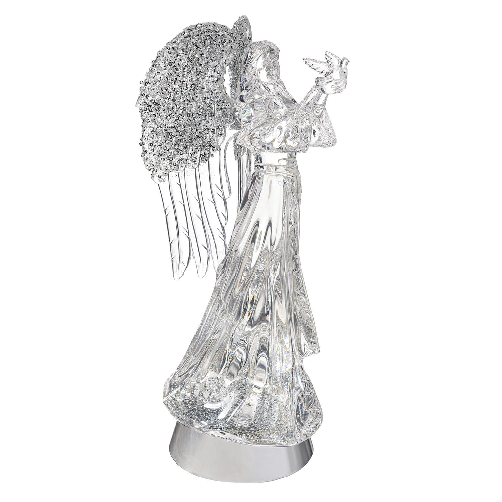 14" LED Angel Water Lantern – Lighted Christmas Table Centerpiece for Elegant Holiday Décor
