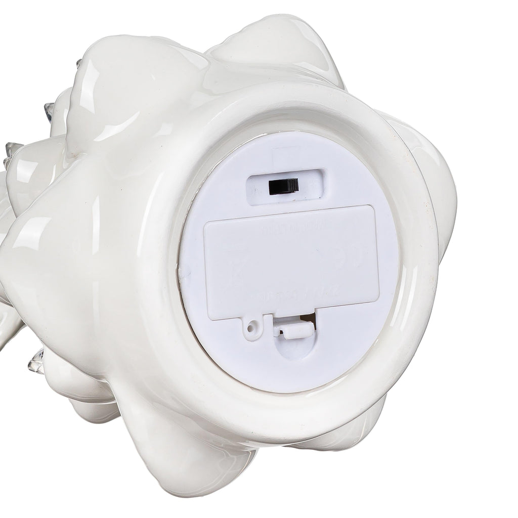 7.25" LED Ceramic Angel & Christmas Tree – Nativity Table Decoration for Holiday Centerpieces