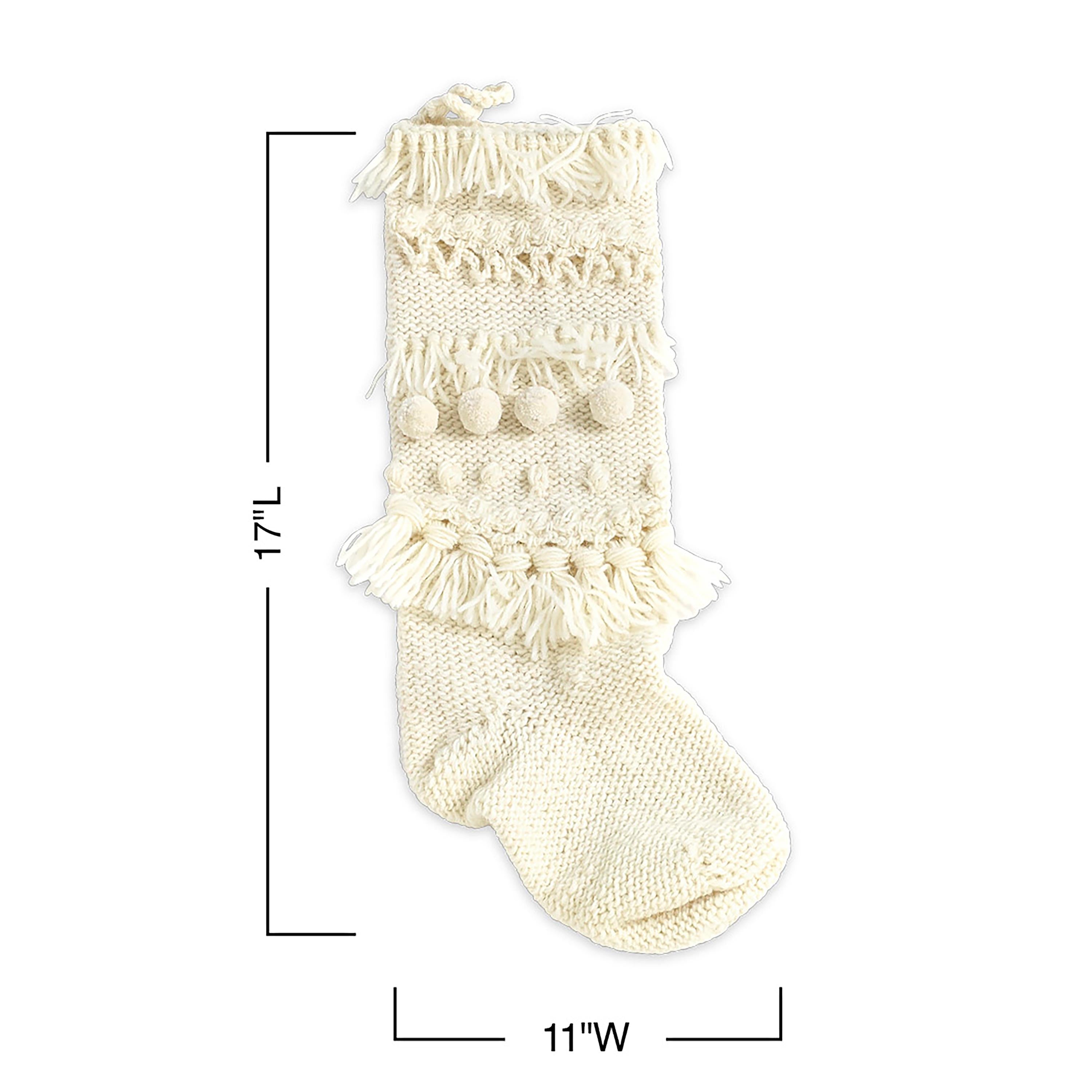 Chic Knitted Christmas Stocking – Elegant Holiday Mantel Décor for Festive Celebrations