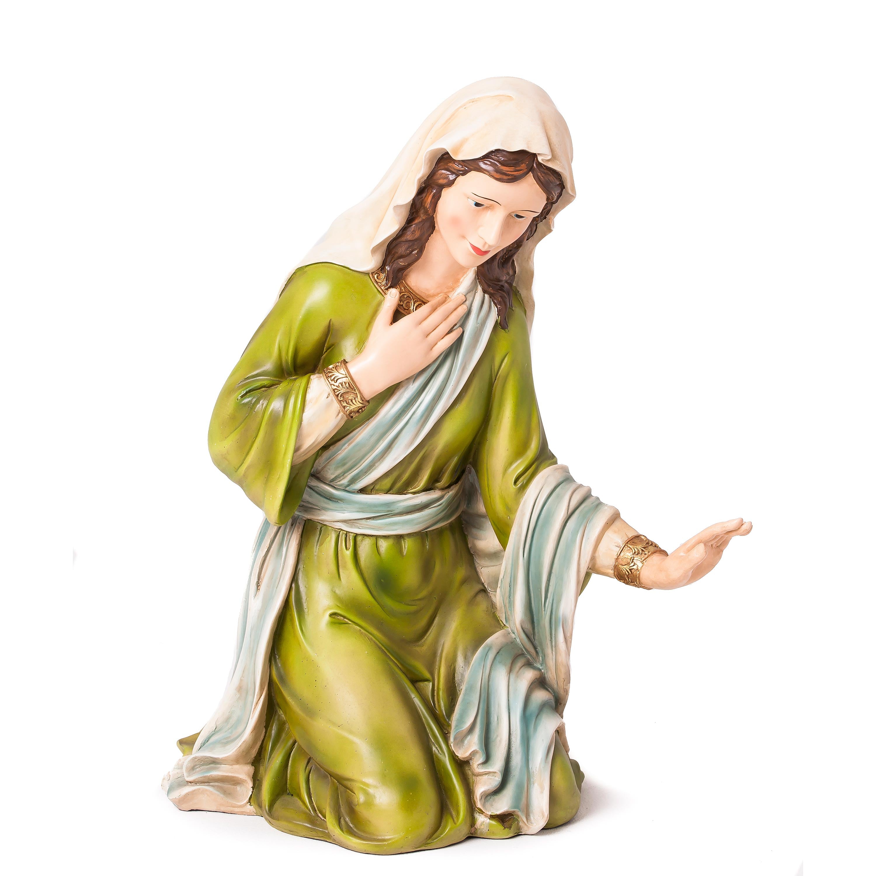 3-Piece Nativity Set Christmas Statue – Mary, Joseph & Baby Jesus in Vibrant Colors for Christmas Display