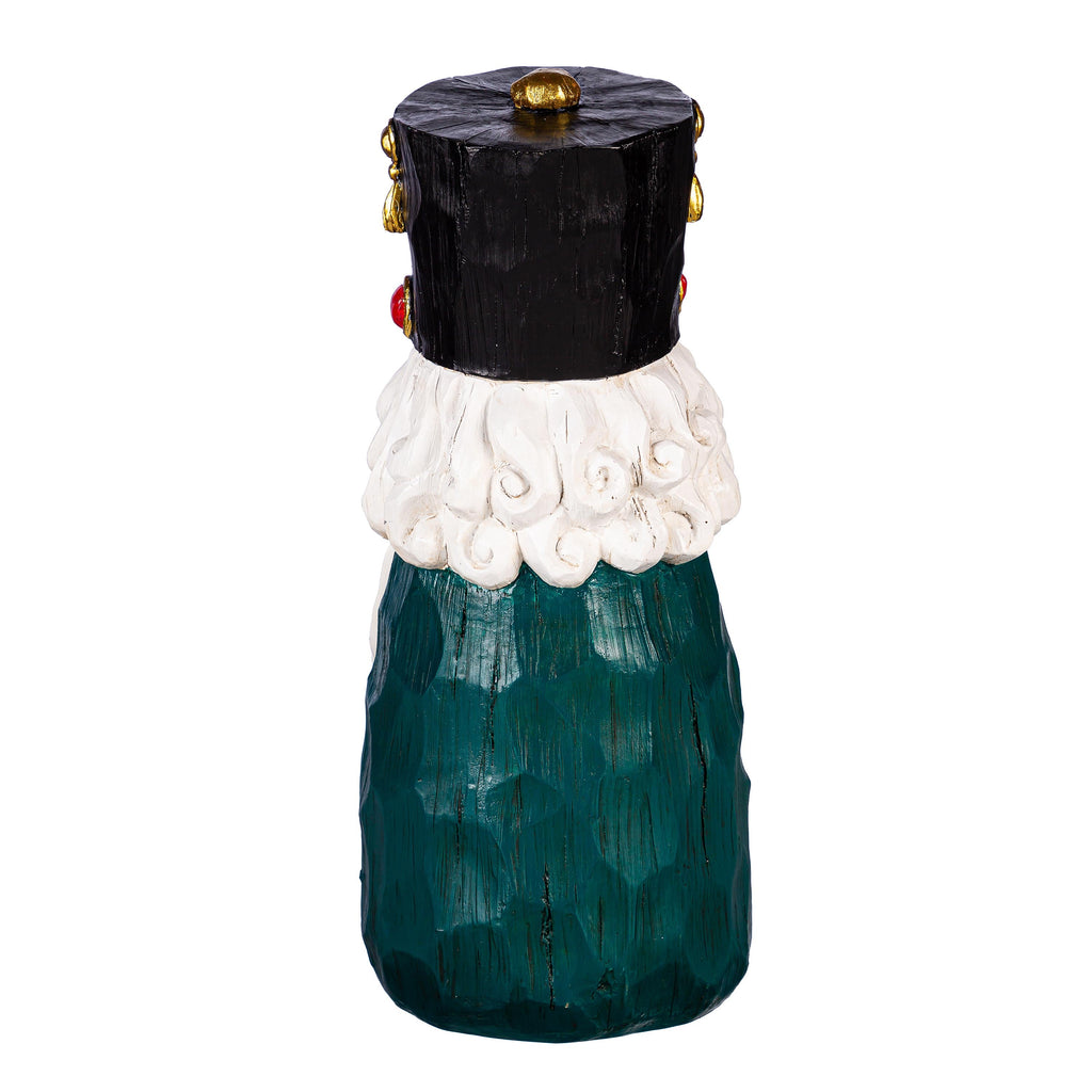 16" LED Resin Nutcracker Garden Christmas Statue – Joyful Traditions Lighted Christmas Decoration for Festive Winter Displays