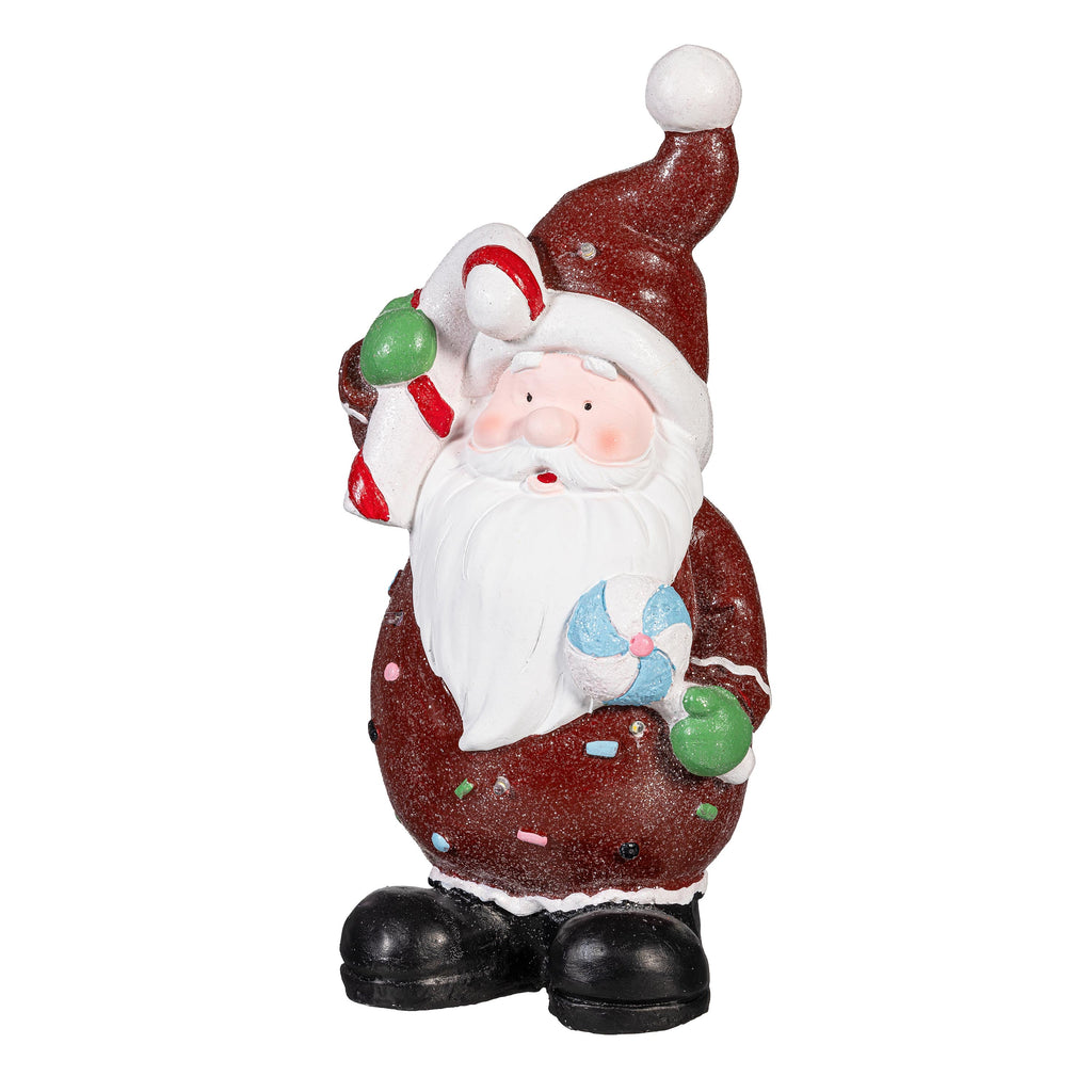 LED Santa Garden Christmas Statue – Lighted Christmas Decoration for a Festive Holiday Atmosphere