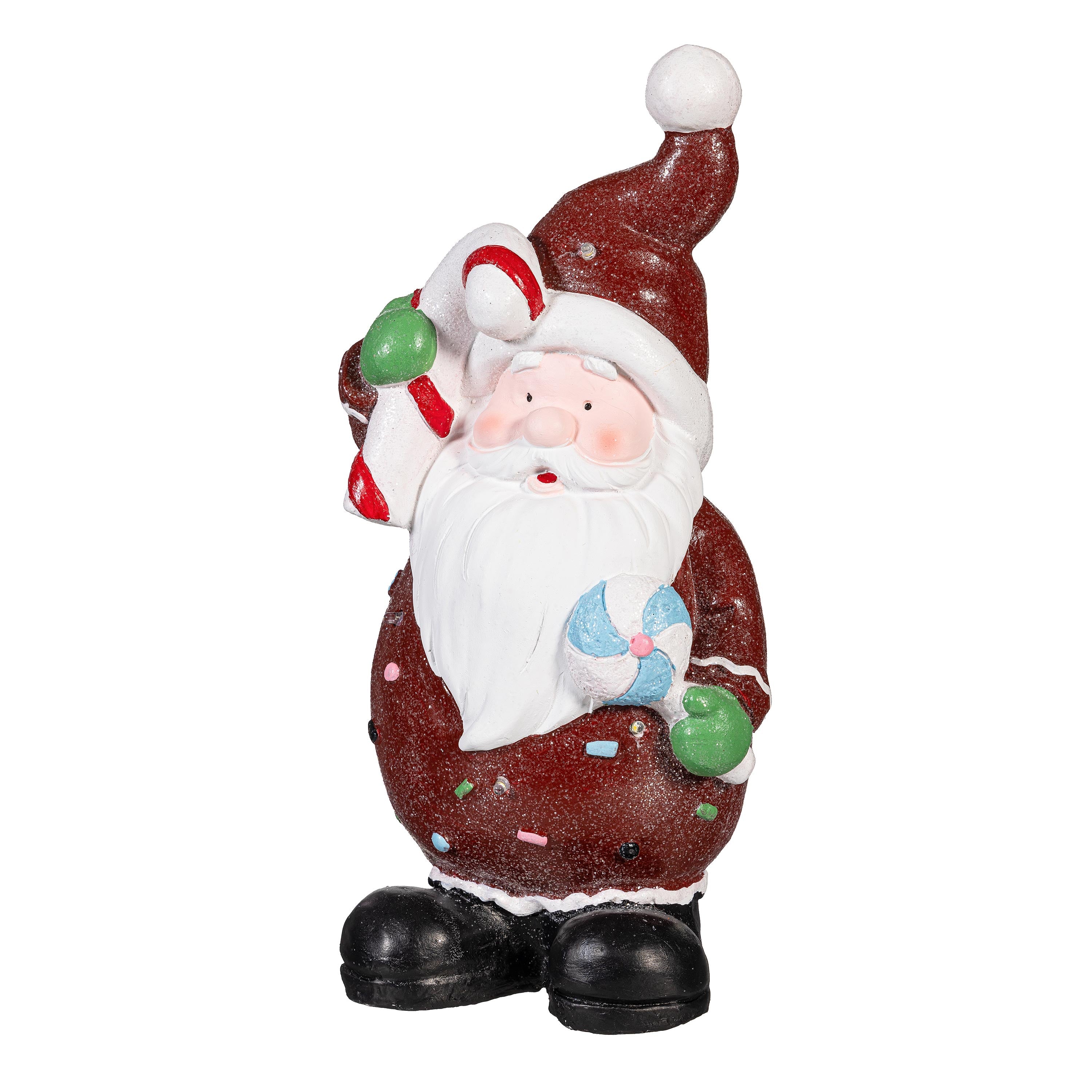 LED Santa Garden Christmas Statue – Lighted Christmas Decoration for a Festive Holiday Atmosphere