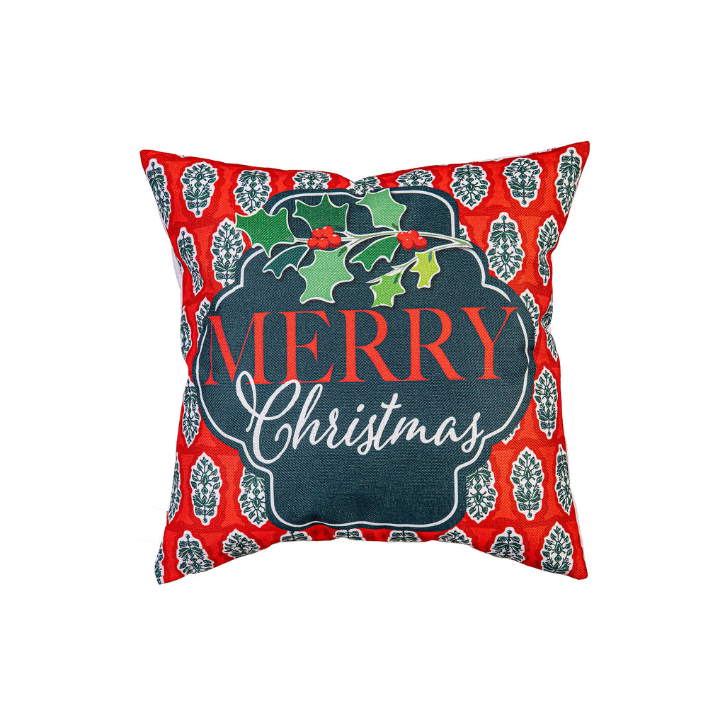 “Merry Christmas” Cushion Cover – Festive Holiday Pillowcase for Cozy Home Décor