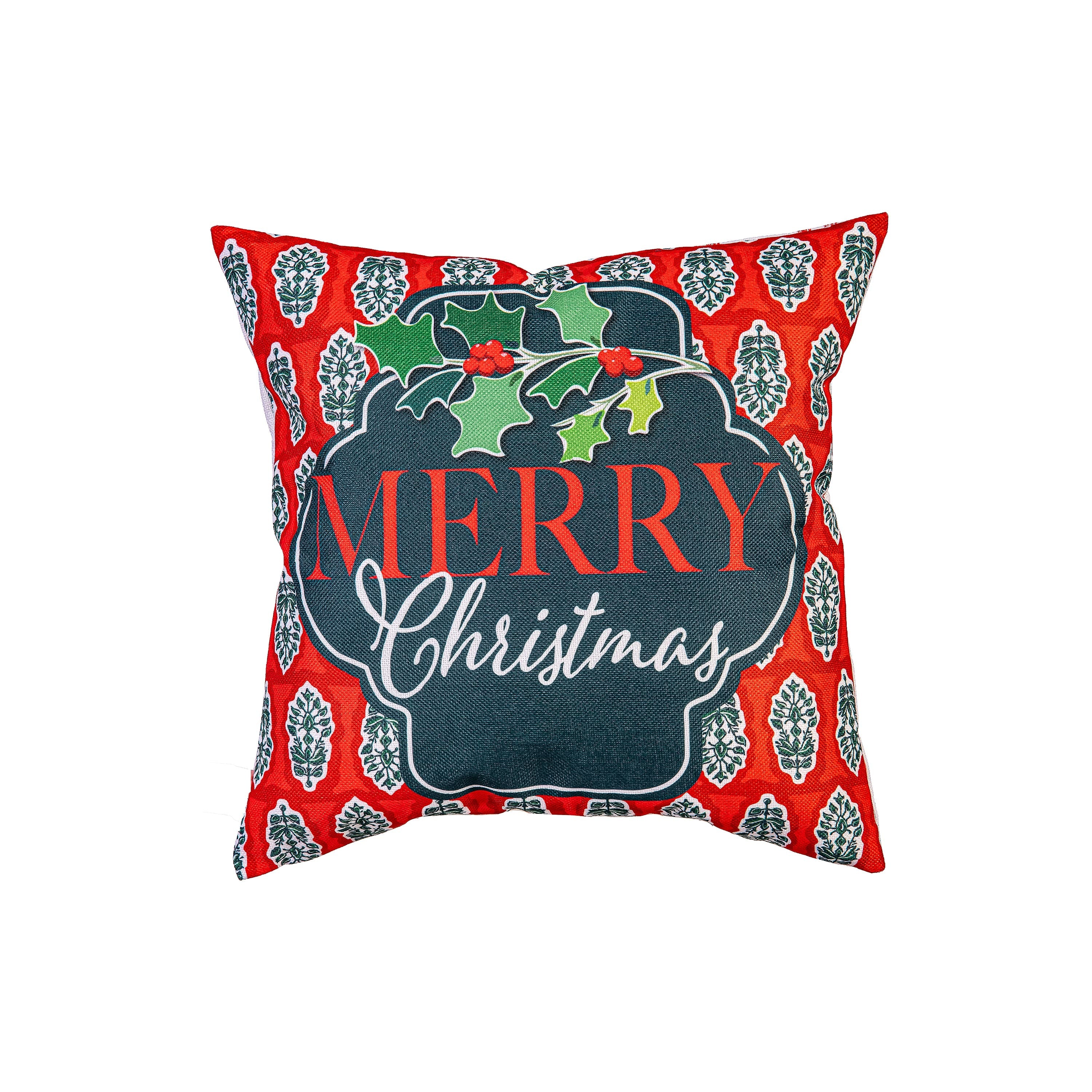 “Merry Christmas” Cushion Cover – Festive Holiday Pillowcase for Cozy Home Décor