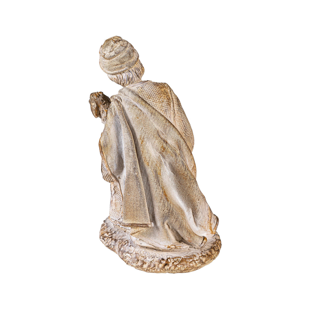 10-Piece Christmas Statues Gold Resin Nativity Set – 9" Garden or Indoor Christmas Decoration