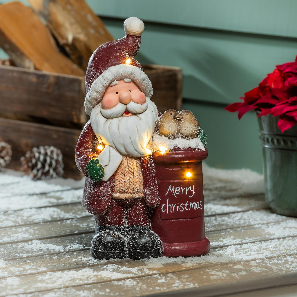 Woodland Letter to Santa LED Garden Statue – Lighted Christmas Decoration with Storybook Magic