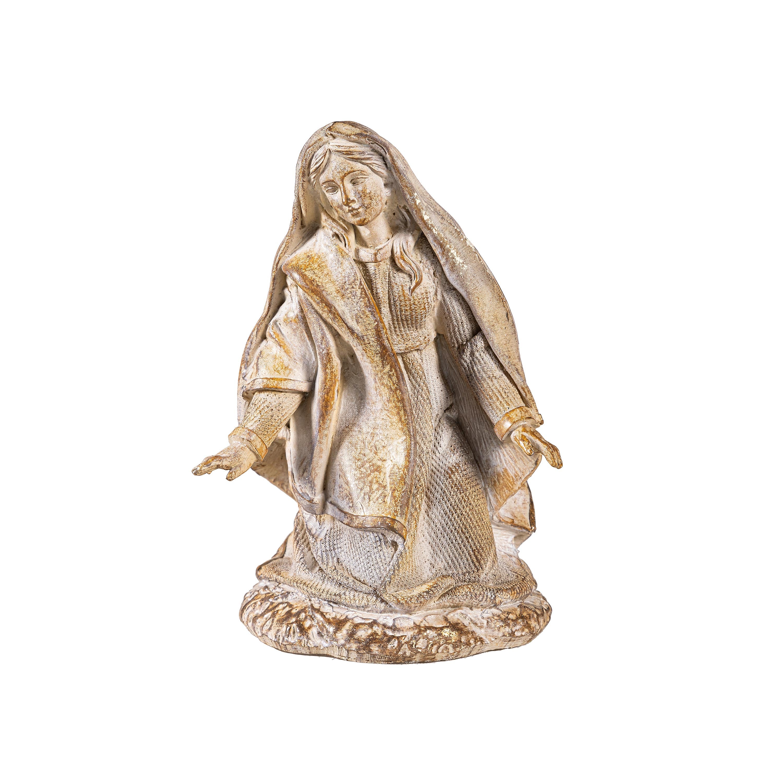 10-Piece Christmas Statues Gold Resin Nativity Set – 9" Garden or Indoor Christmas Decoration