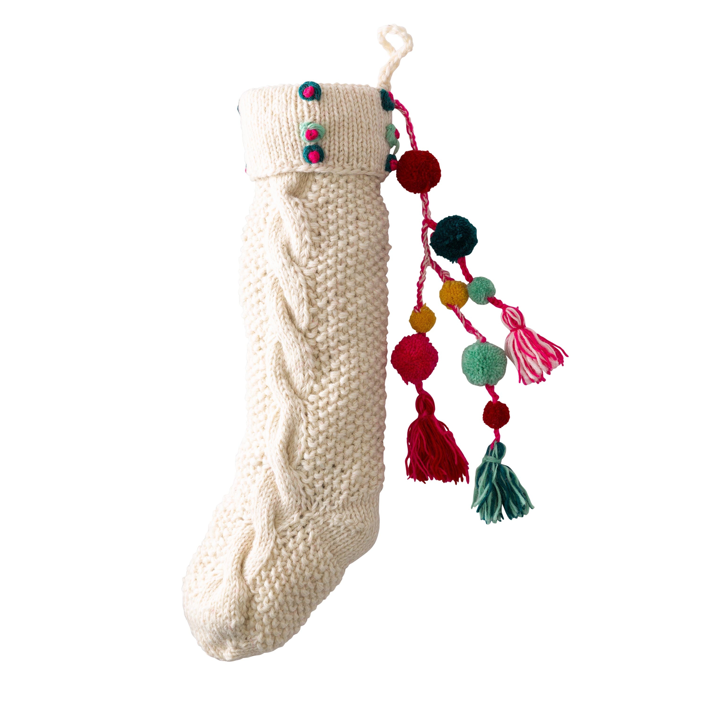 Chic Knitted Christmas Stocking – Elegant Holiday Mantel Décor for Festive Celebrations