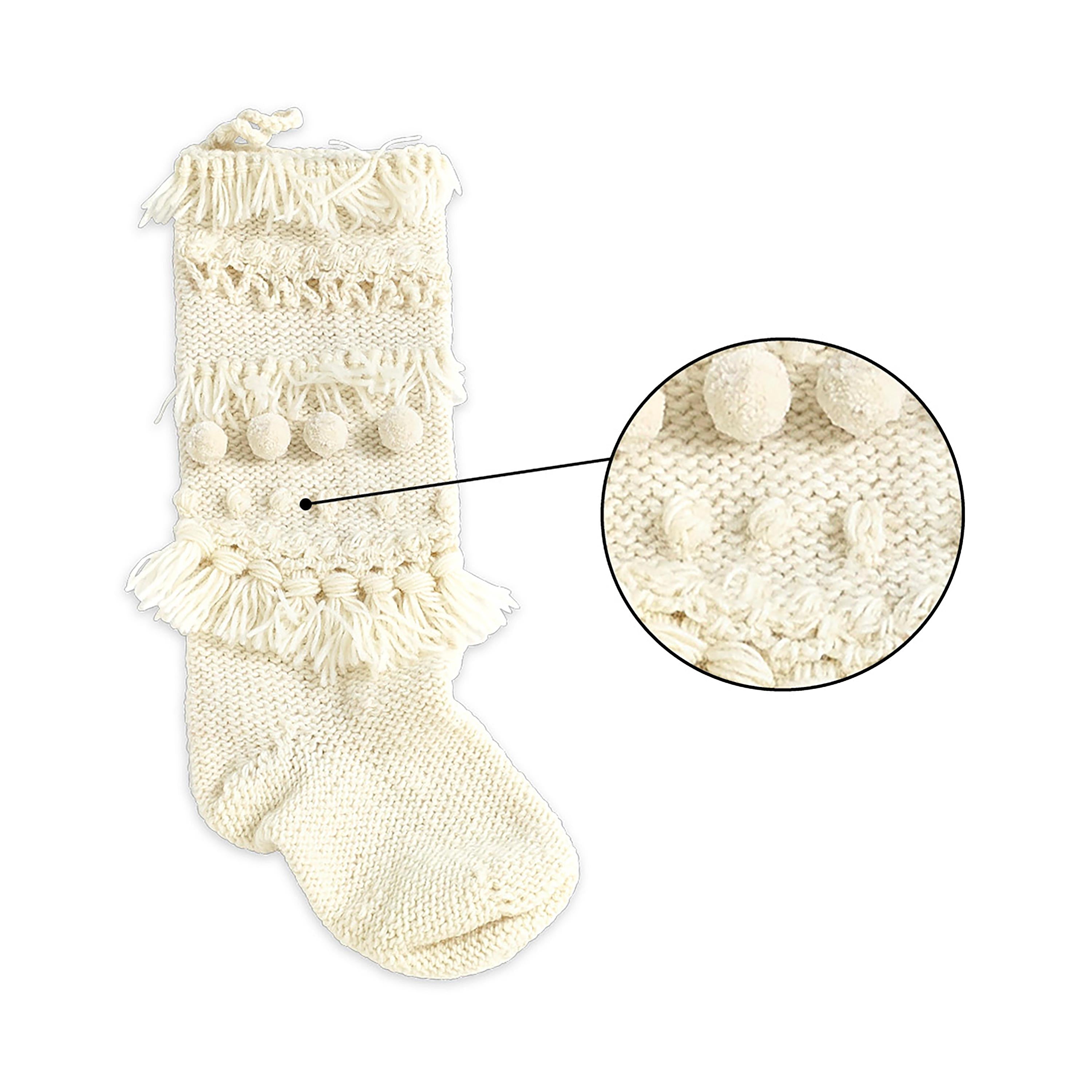 Chic Knitted Christmas Stocking – Elegant Holiday Mantel Décor for Festive Celebrations