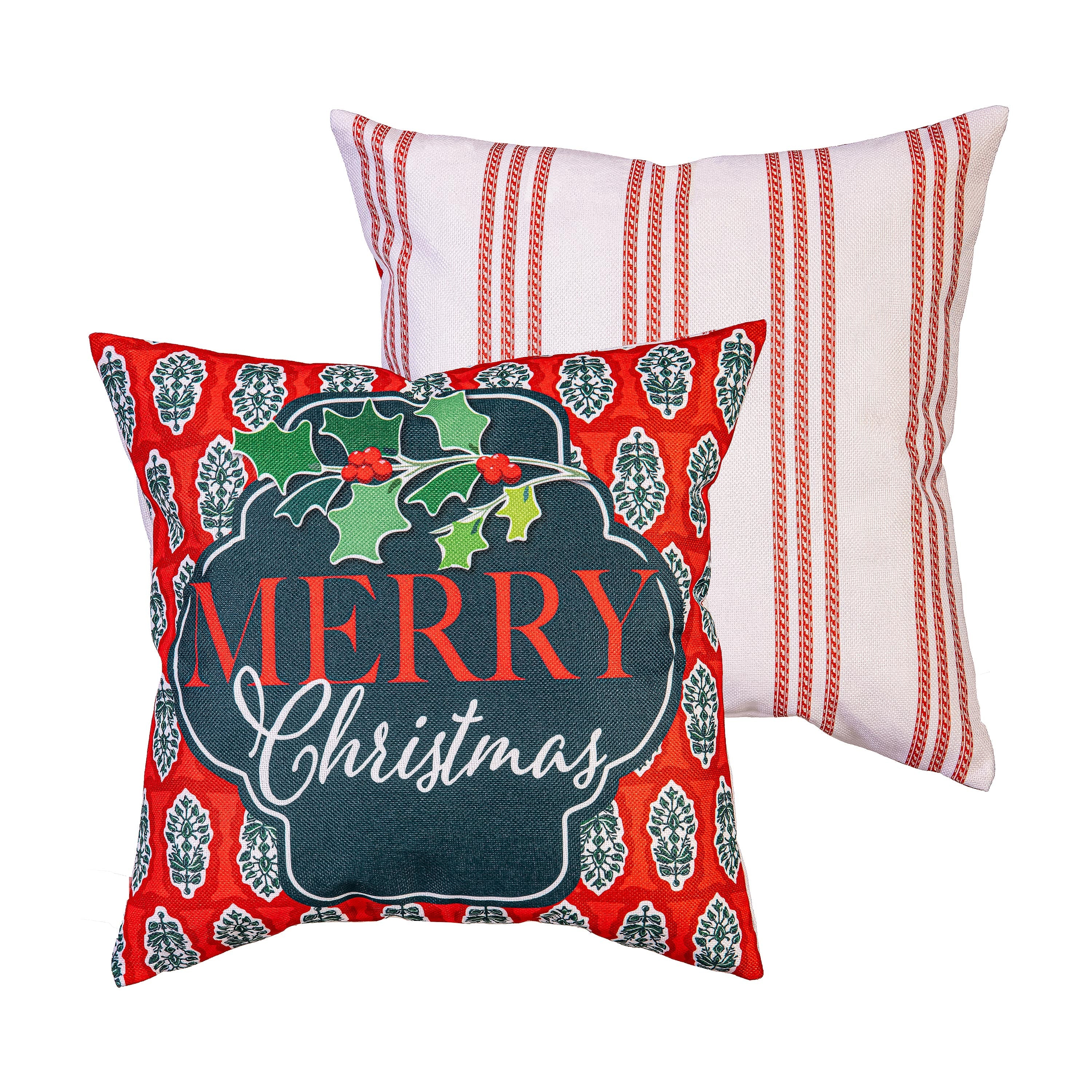 “Merry Christmas” Cushion Cover – Festive Holiday Pillowcase for Cozy Home Décor
