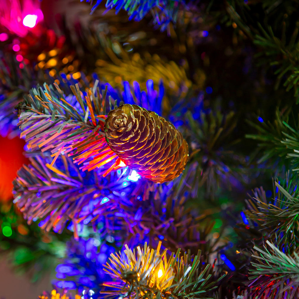 48" LED Potted Peony & Pine Arrangement – Lighted Artificial Christmas Plant for Indoor & Outdoor Décor