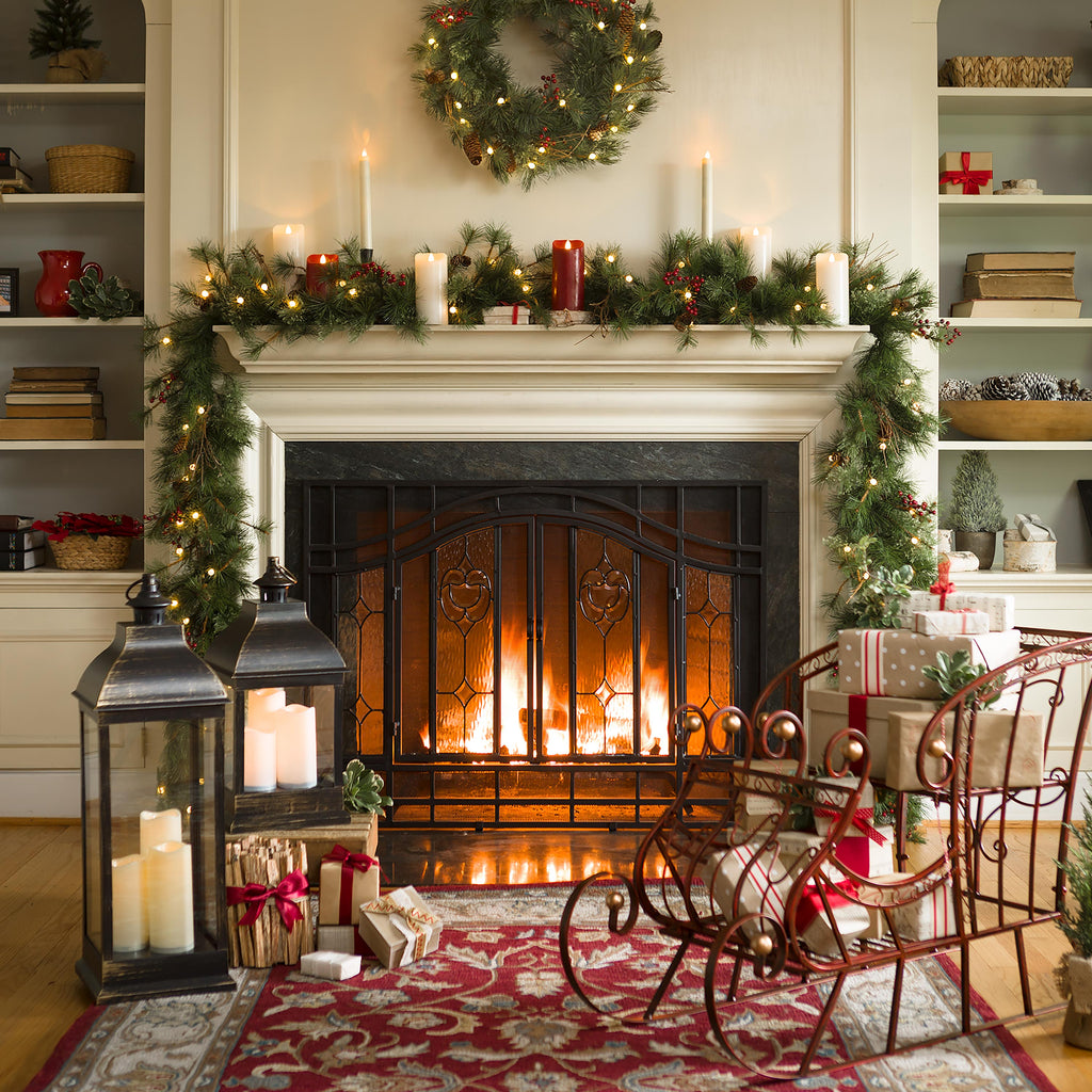 Blue Ridge Lighted Christmas Garland – Battery-Powered Dual-Function LED Garland for Indoor & Outdoor Use