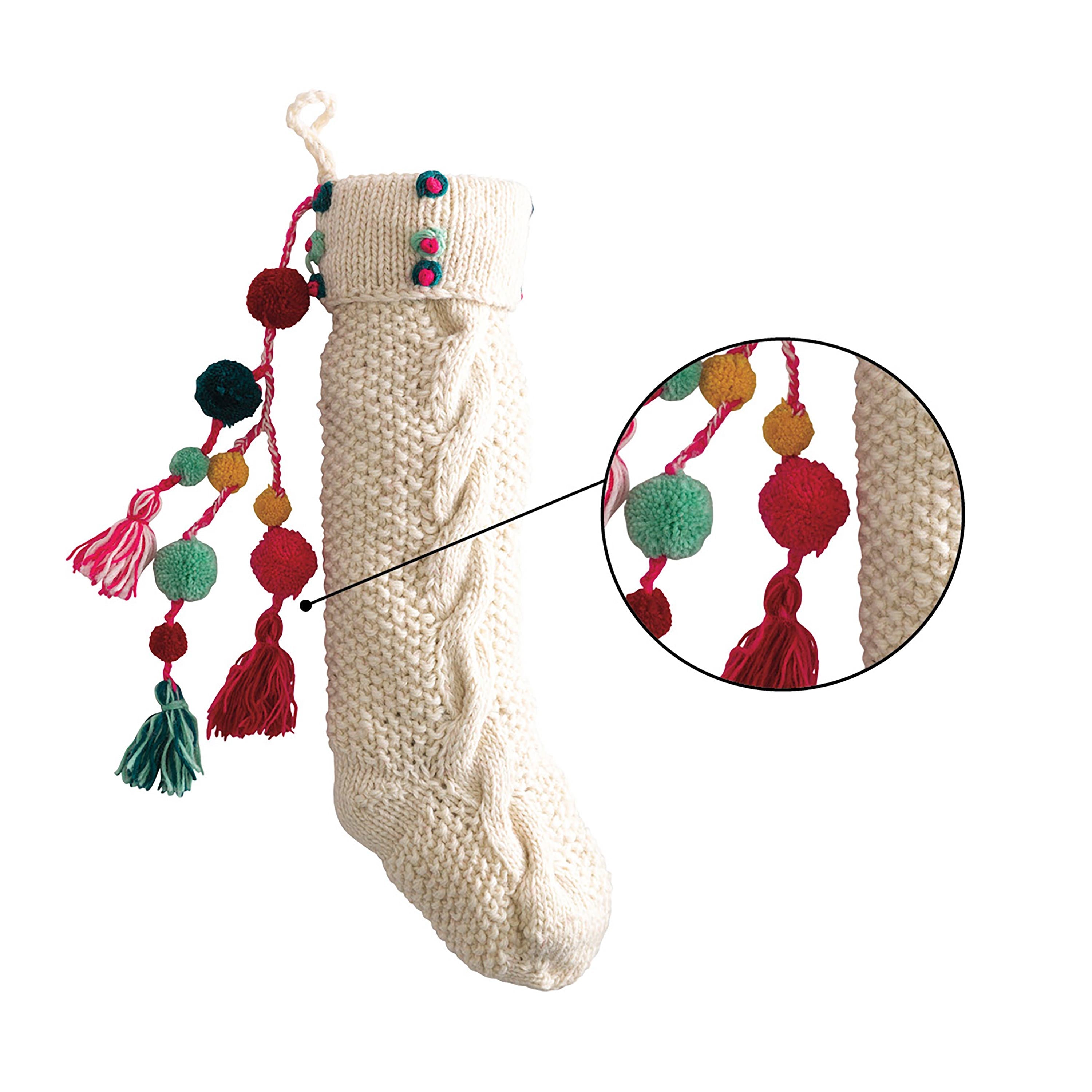 Chic Knitted Christmas Stocking – Elegant Holiday Mantel Décor for Festive Celebrations