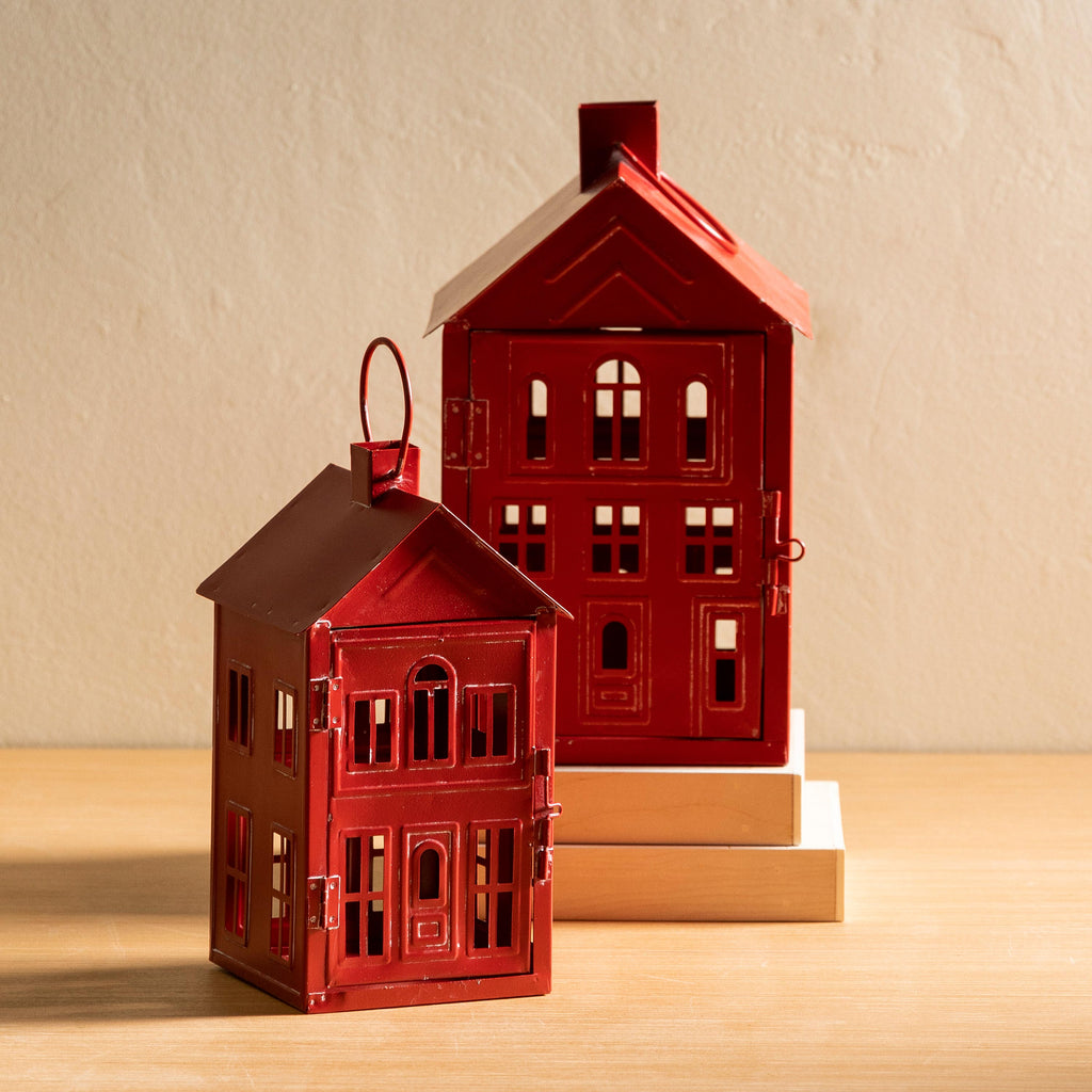 Elegant Set of 2 Iron Lanterns – Decorative Candle Holders for Home & Holiday Décor