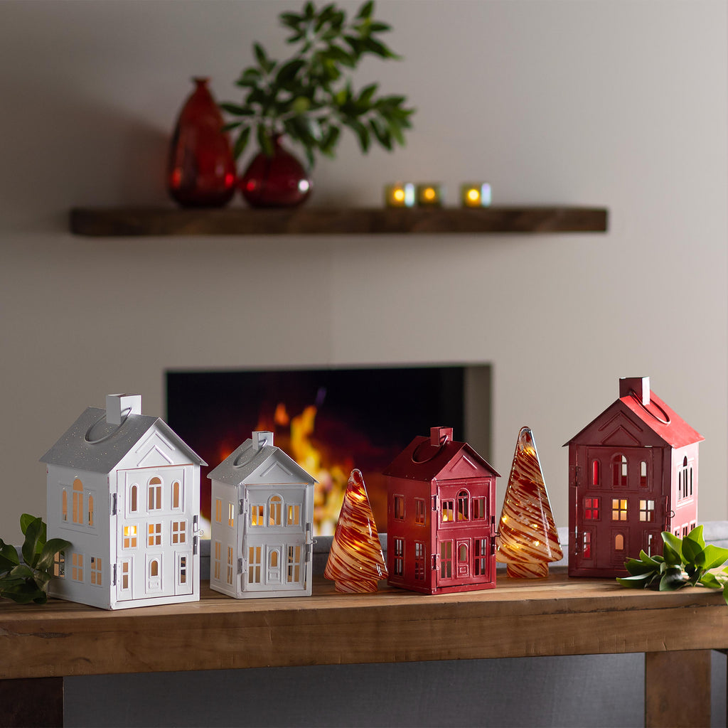 Elegant Set of 2 Iron Lanterns – Decorative Candle Holders for Home & Holiday Décor